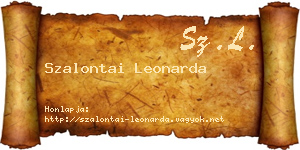 Szalontai Leonarda névjegykártya